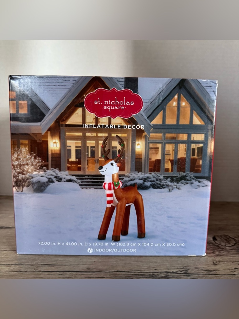 St. Nicholas Square Inflatable Reindeer Holiday Decor